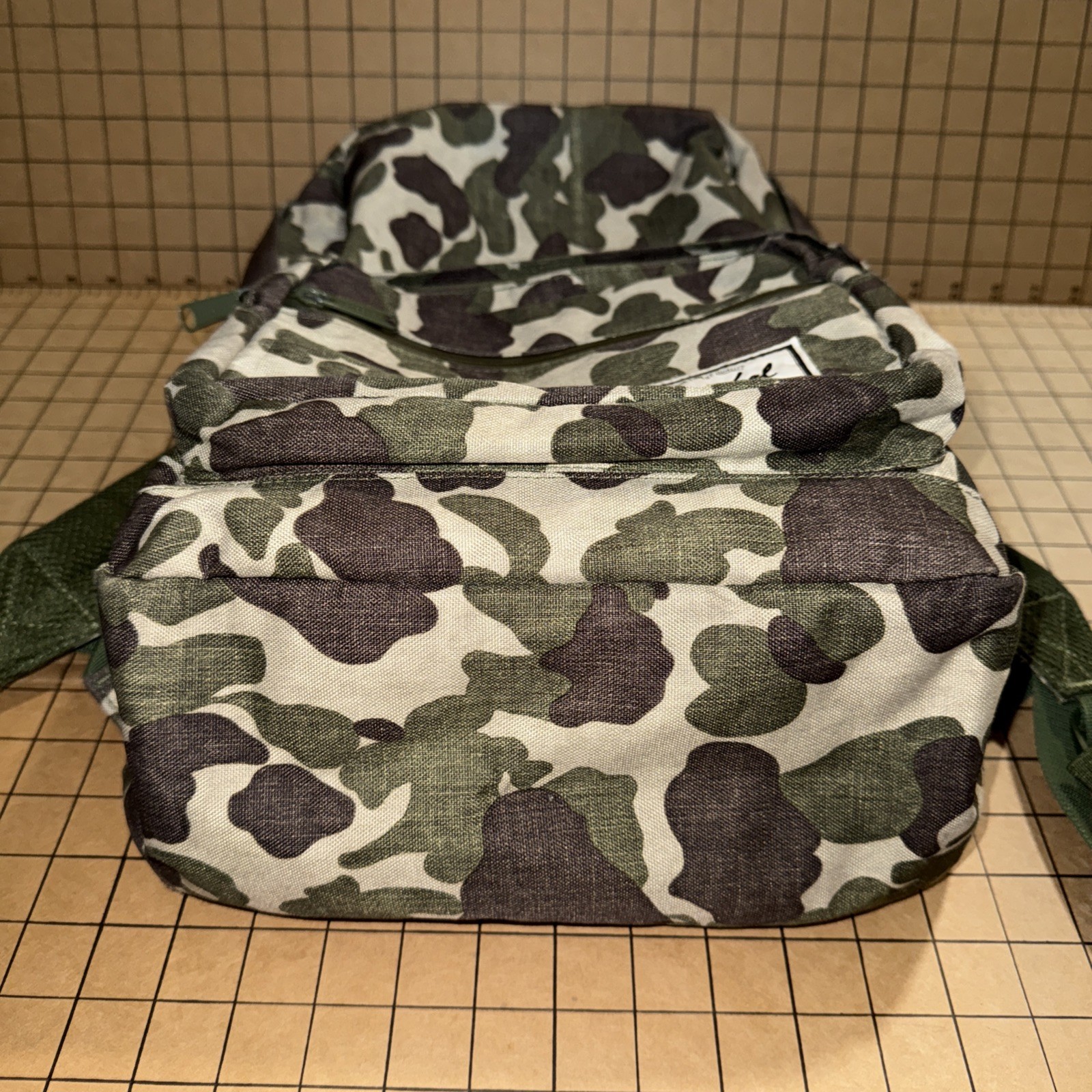 Herschel Supply Co Camo Backpack 15” Canvas Army Green School Laptop Utility Bag