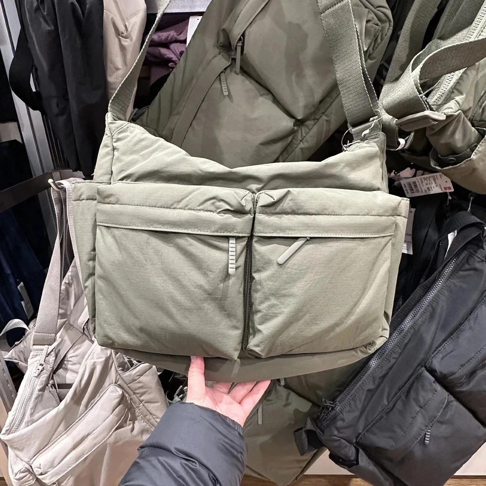 UIQLO Casual Multi-pocket Messenger Bag Men Women Shoulder Bag Travel Sport Bag