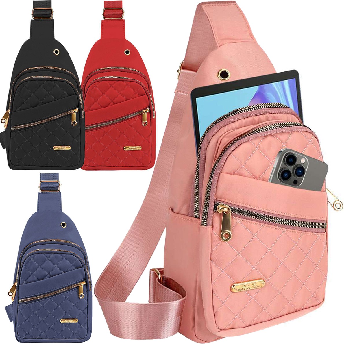 BEST Price Mens Womens Sling Bag Chest Packs Cross Body Travel Shoulder Backpack
