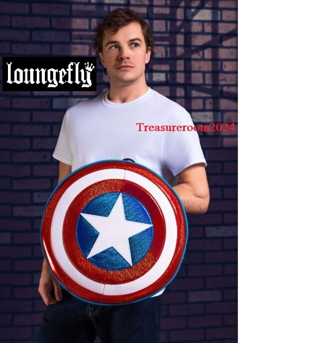 LOUNGEFLY Marvel Captain America Shield Chris Evans NEW! 17″ Diameter NEW