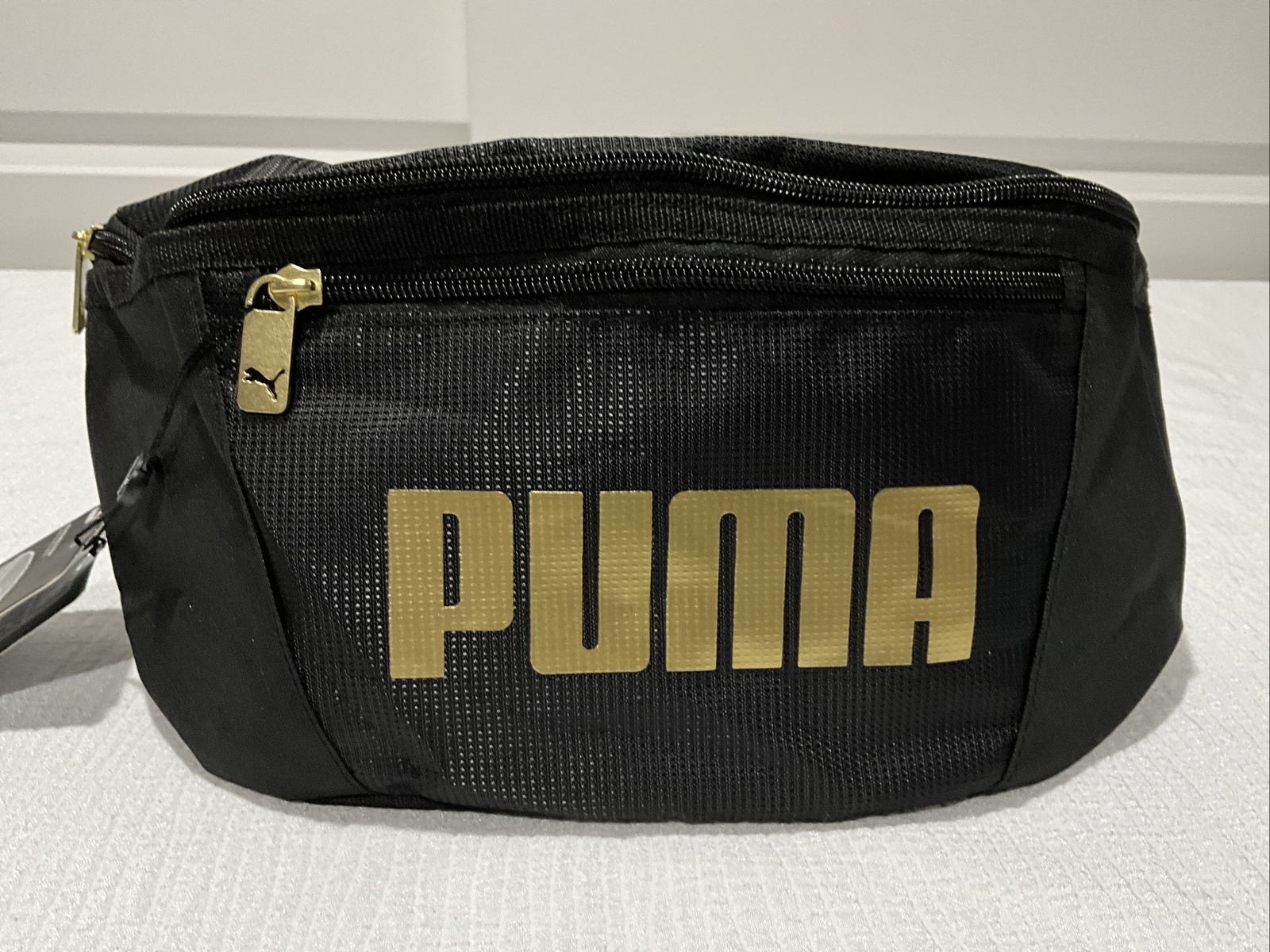 NEW WT LARGE PUMA BLACK GOLD Fanny Pack Waist HIP SACK Bag Men’s Women’s Unisex