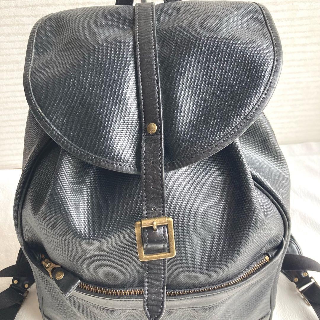 Authentic Porter Yoshida Leather Backpack Black Gold Hardware 37cm Discontinued