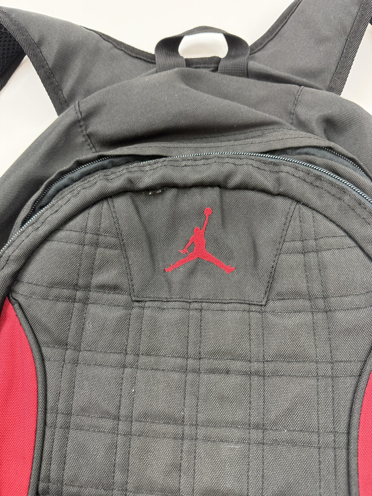 Jordan Backpack Mens One Size Black Red Padded Mesh Back Zip Pockets Sports