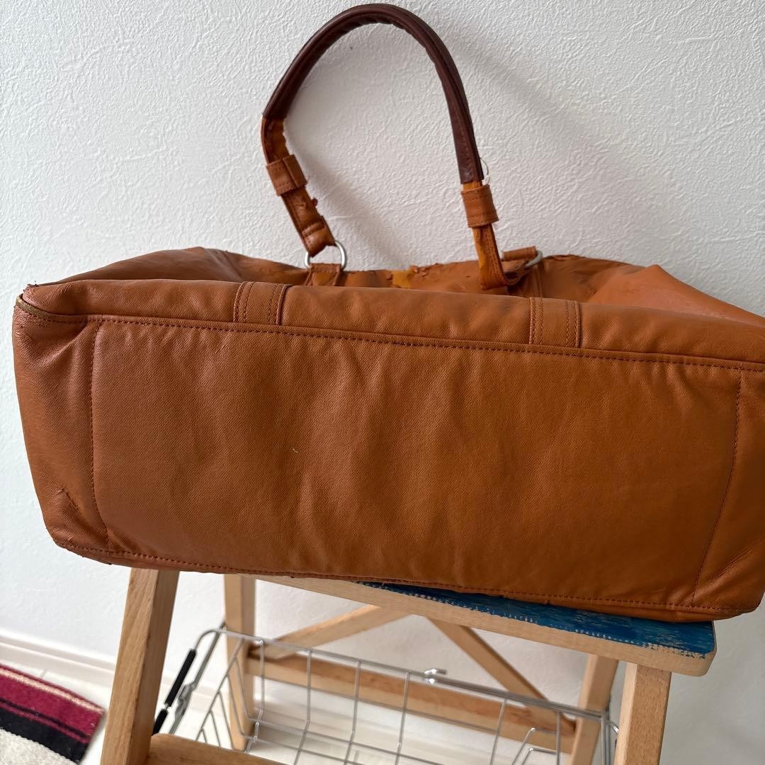 Yoshida & Co. Porter Boston bag, damaged, camel color, synthetic leather