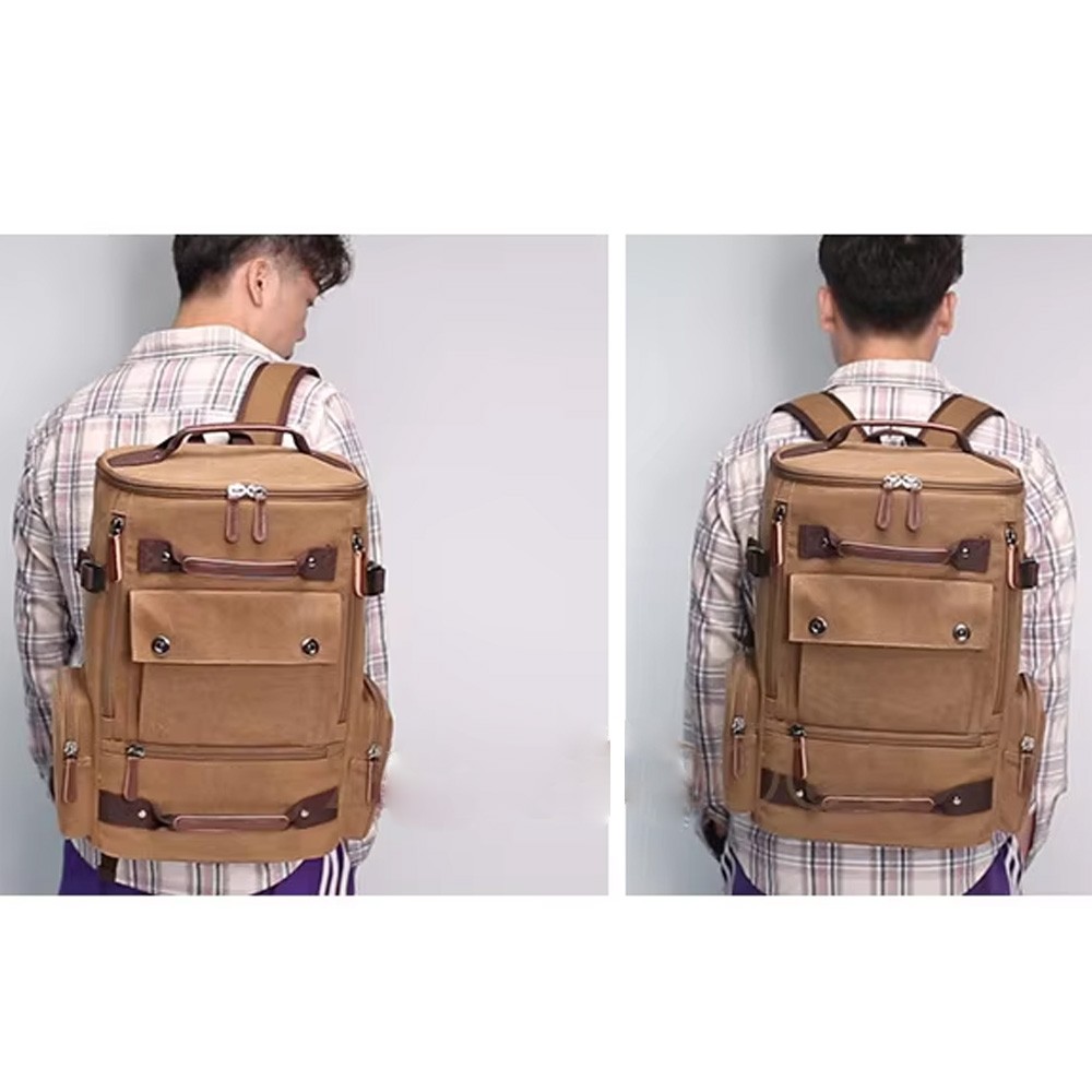 2026 New Men’s Canvas Backpack School Bag Travel Bags Laptop Bag High Qualit