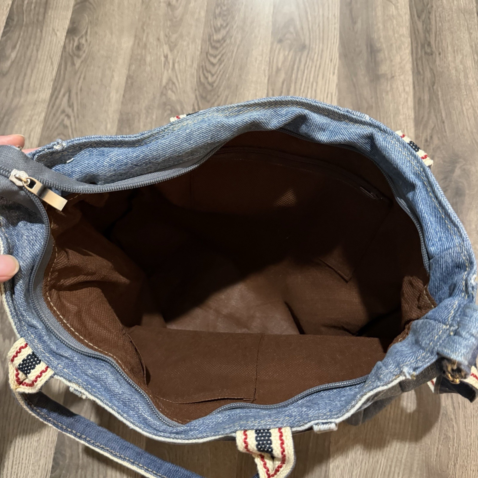Custom Levis Denim Tote Bag Upcycled Jeans Crossbody Shoulder Bag Vintage
