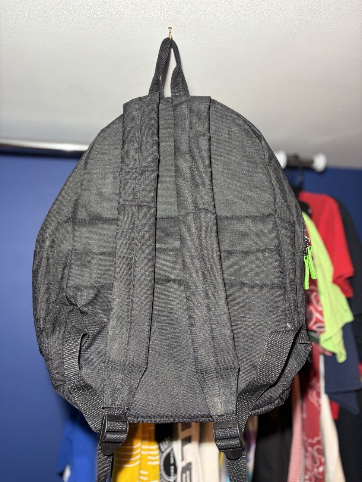 Early Y2K Misfits Band Backpack With Thermal Pocket Black And Green