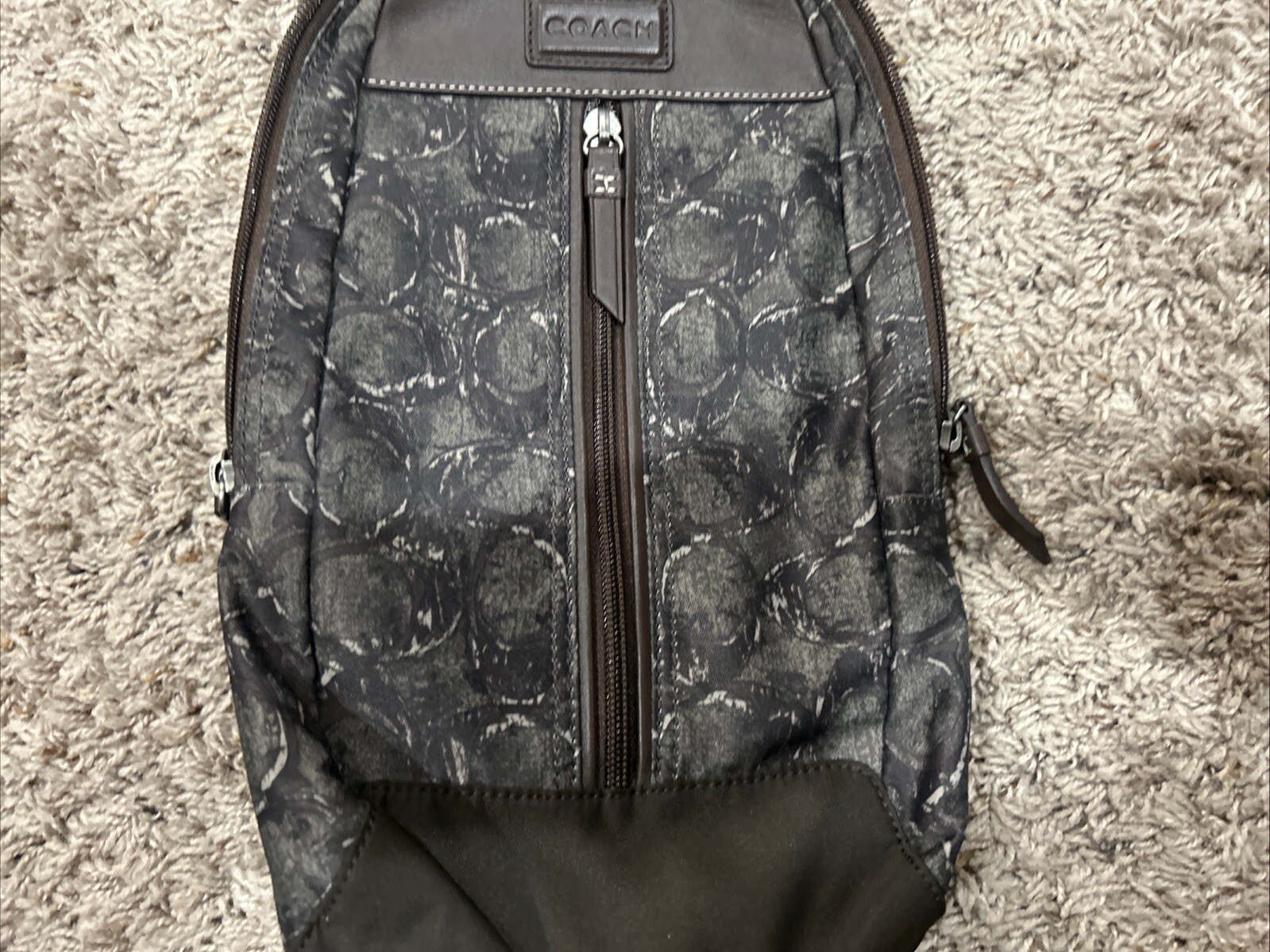 COACH Shoulder Bag Varick Nylon Sling F70692 Camo
