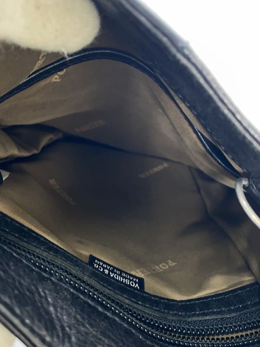 PORTER Shoulder Bag Leather BLK Solid