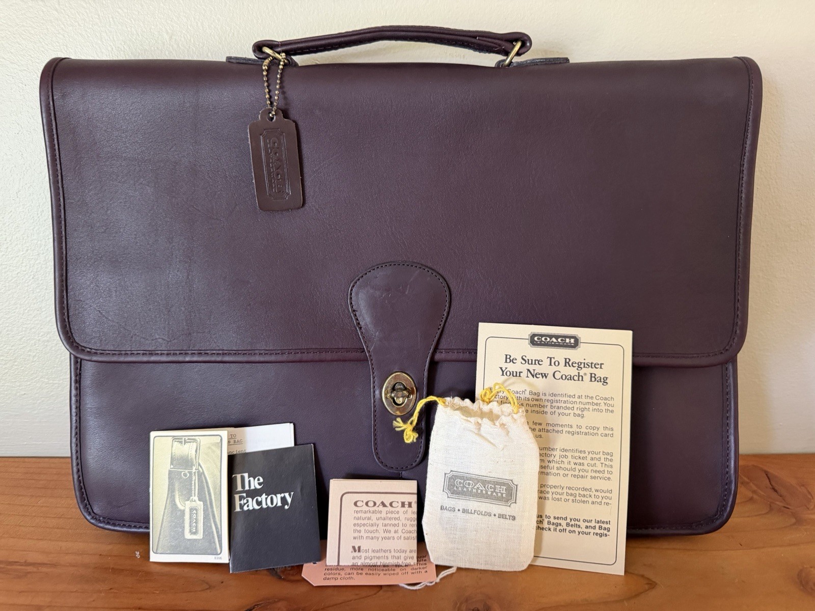 Coach Metropolitan Briefcase -NWT – Deadstock – Full Set – 1970s – Made In NYC