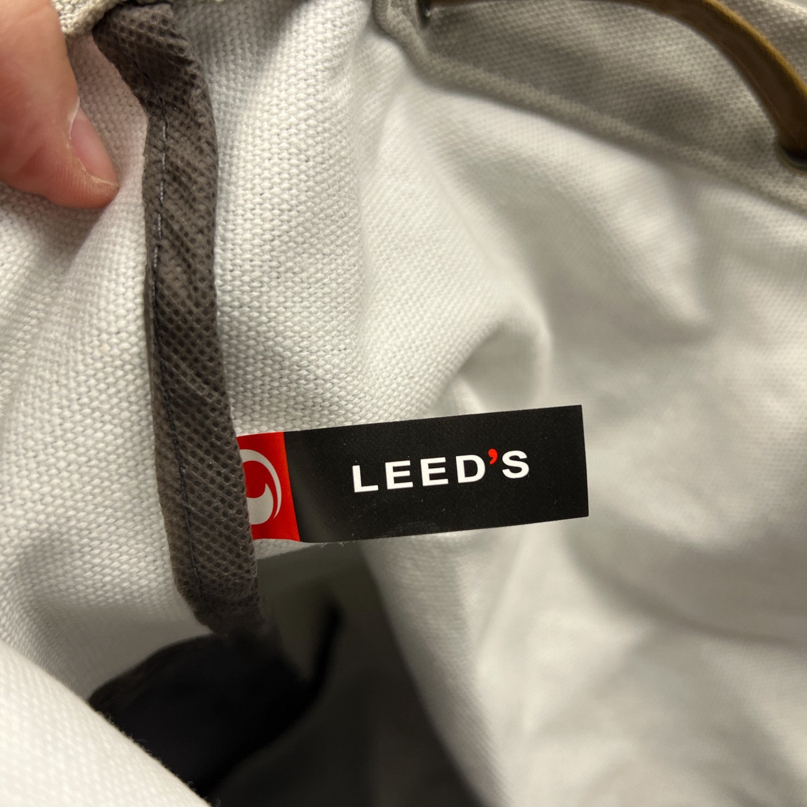 Field & Co. Leeds NBC Universal Logo Backpack Leather Straps Gray