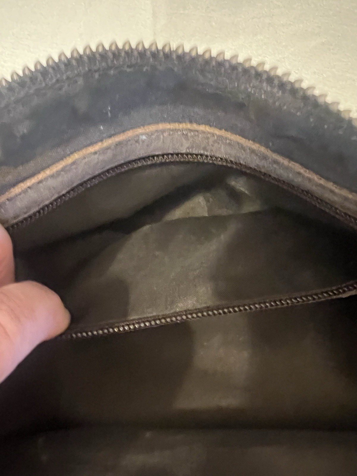 Vintage Moonster Buffalo Leather Dopp Kit Bag Rustic Brown Travel Toiletry Case