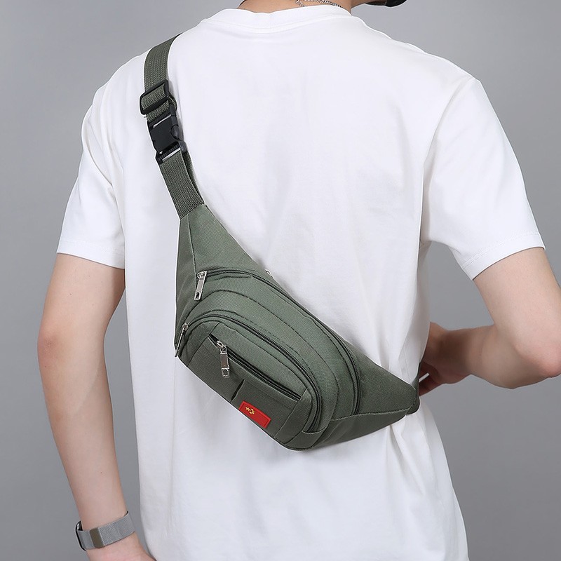 Men’s Breast Package Waterproof Outdoor Sports Bag Waist Bag Crossbody Fanny Bag