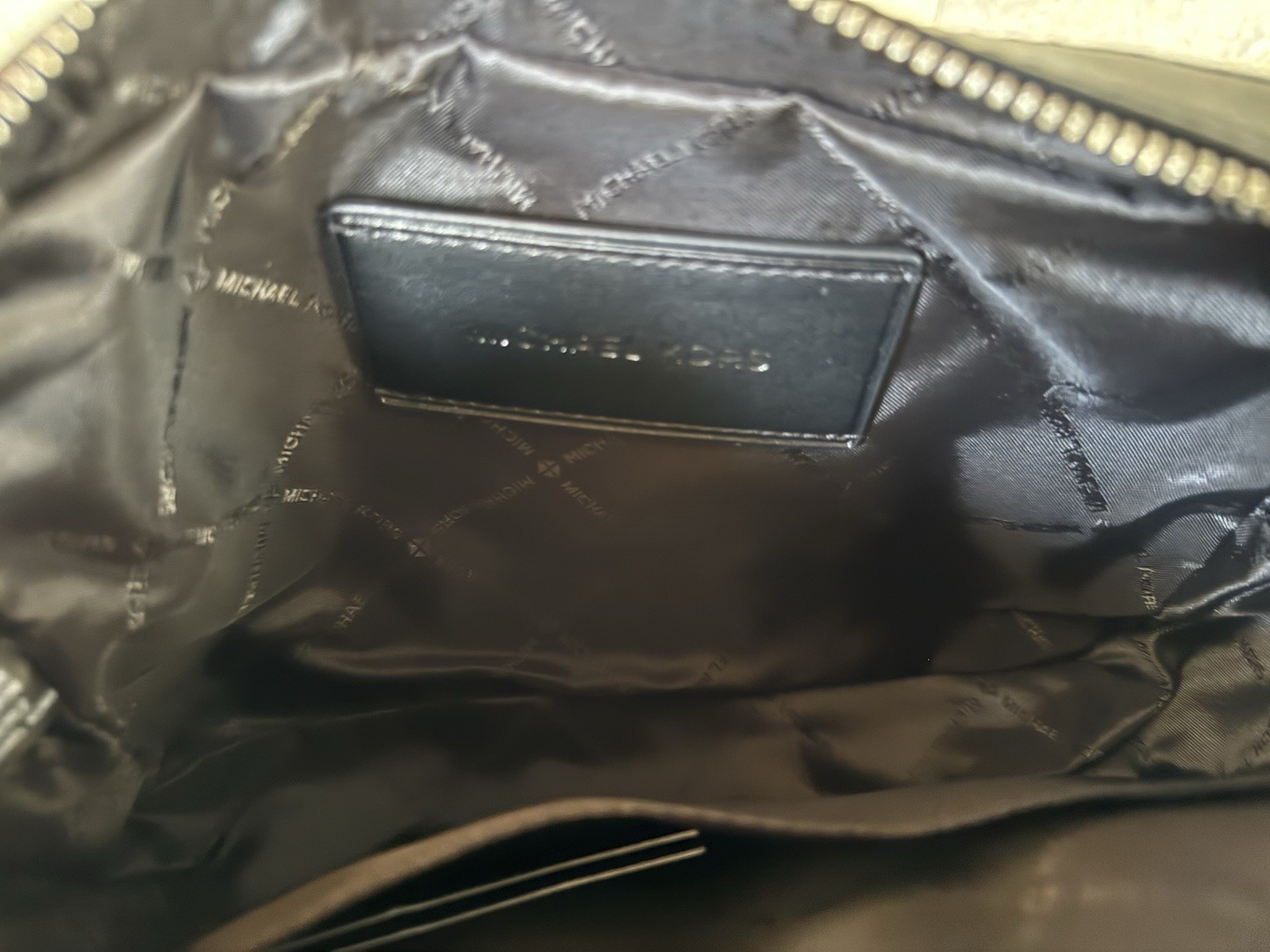 MICHAEL KORS COOPER EAST WEST CROSSBODY FLIGHT BAG MK EMBOSSED BRIGHT WHITE