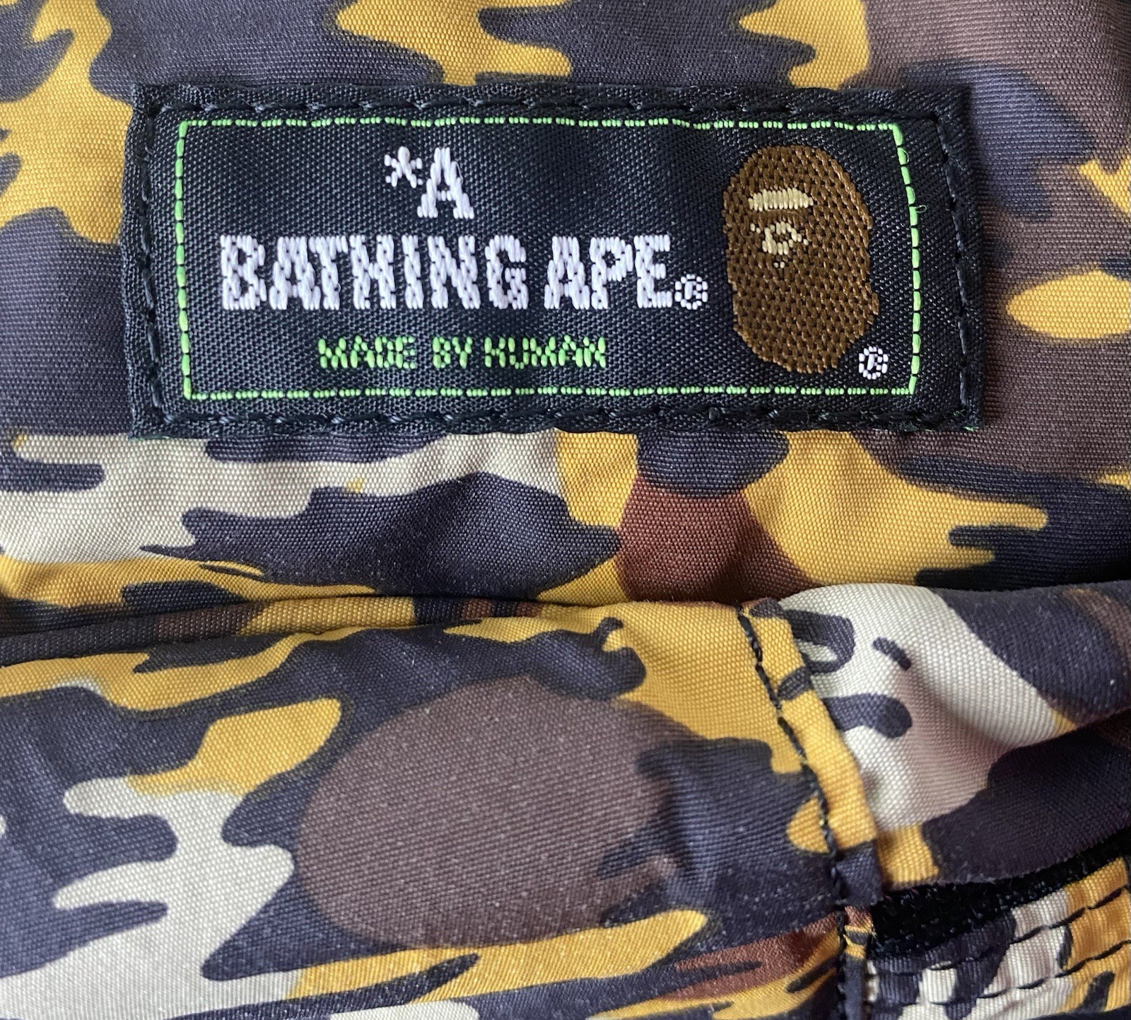 A Bathing Ape (Bape) Orange Animal Print Toiletries Bag 100% Authentic Rare