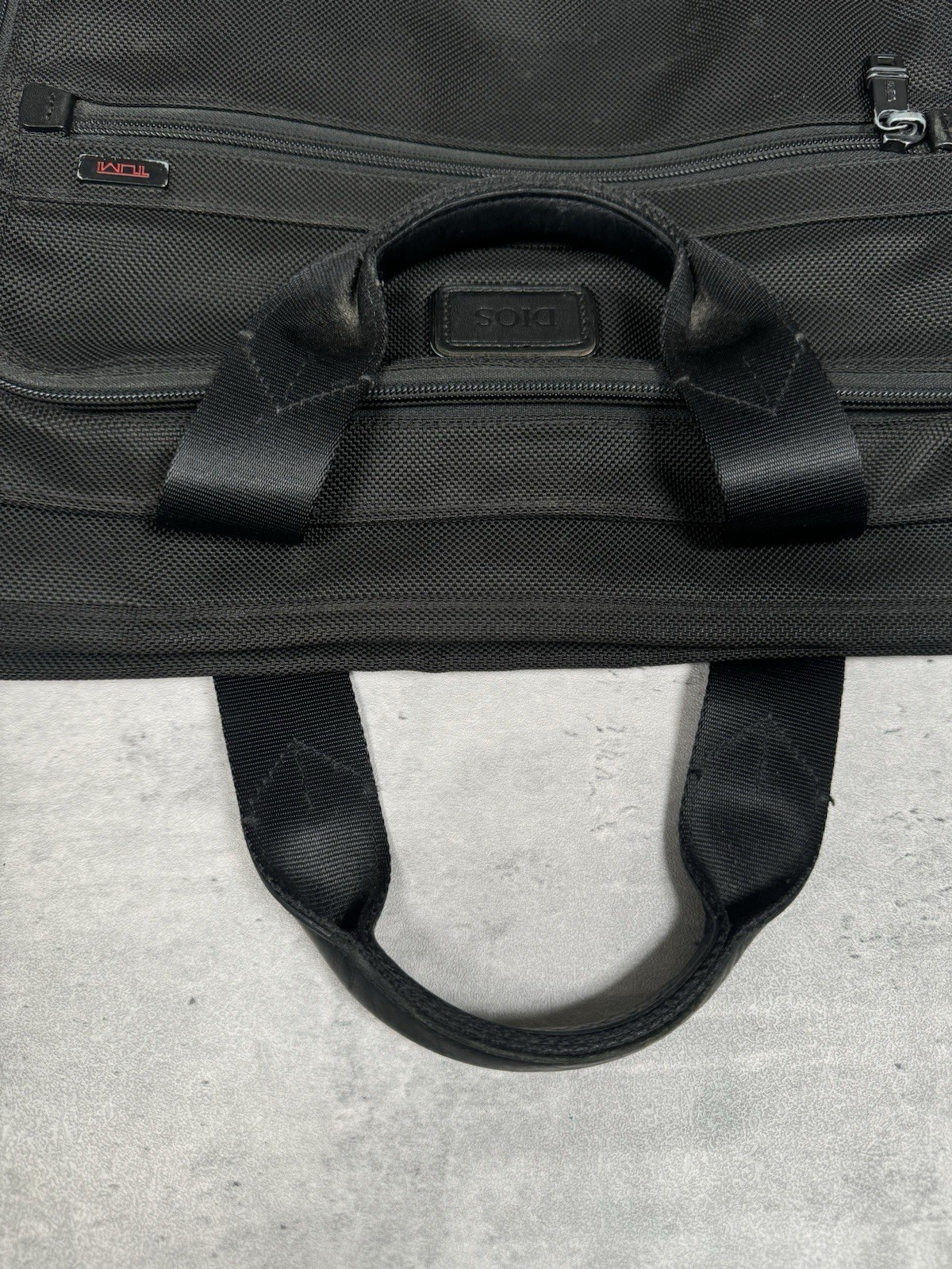TUMI Business T-Pass Laptop Briefcase Black Ballistic Nylon – 15.5×12.5″