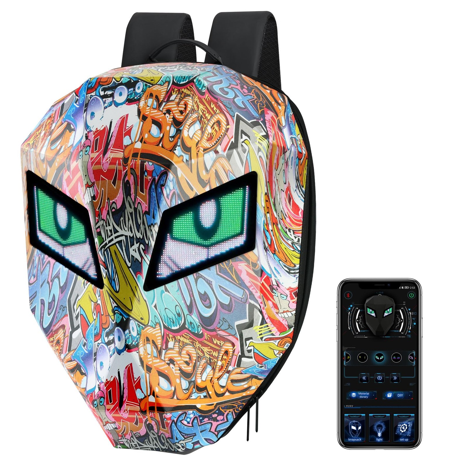 DABASHAN Motorcycle Backpacks 14.2 x 7.1 x 18.9 inches, Backpack(graffiti)