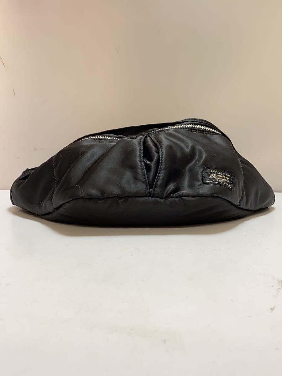 Authentic Porter Nylon Waist Bag Black 16cm Height Unisex Slim Travel Accessory