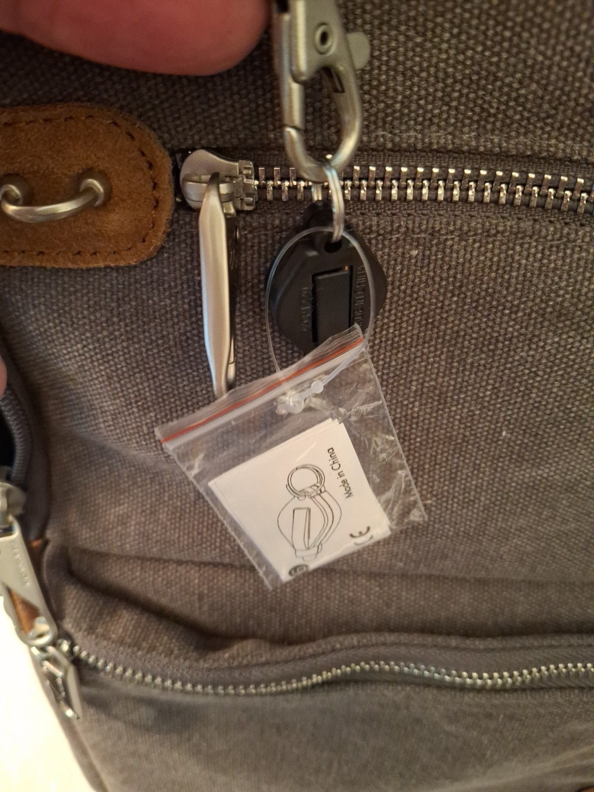 Travelon AntiTheft Heritage Collection Laptop Backpack Gray Canvas w/Suede Nw/oT