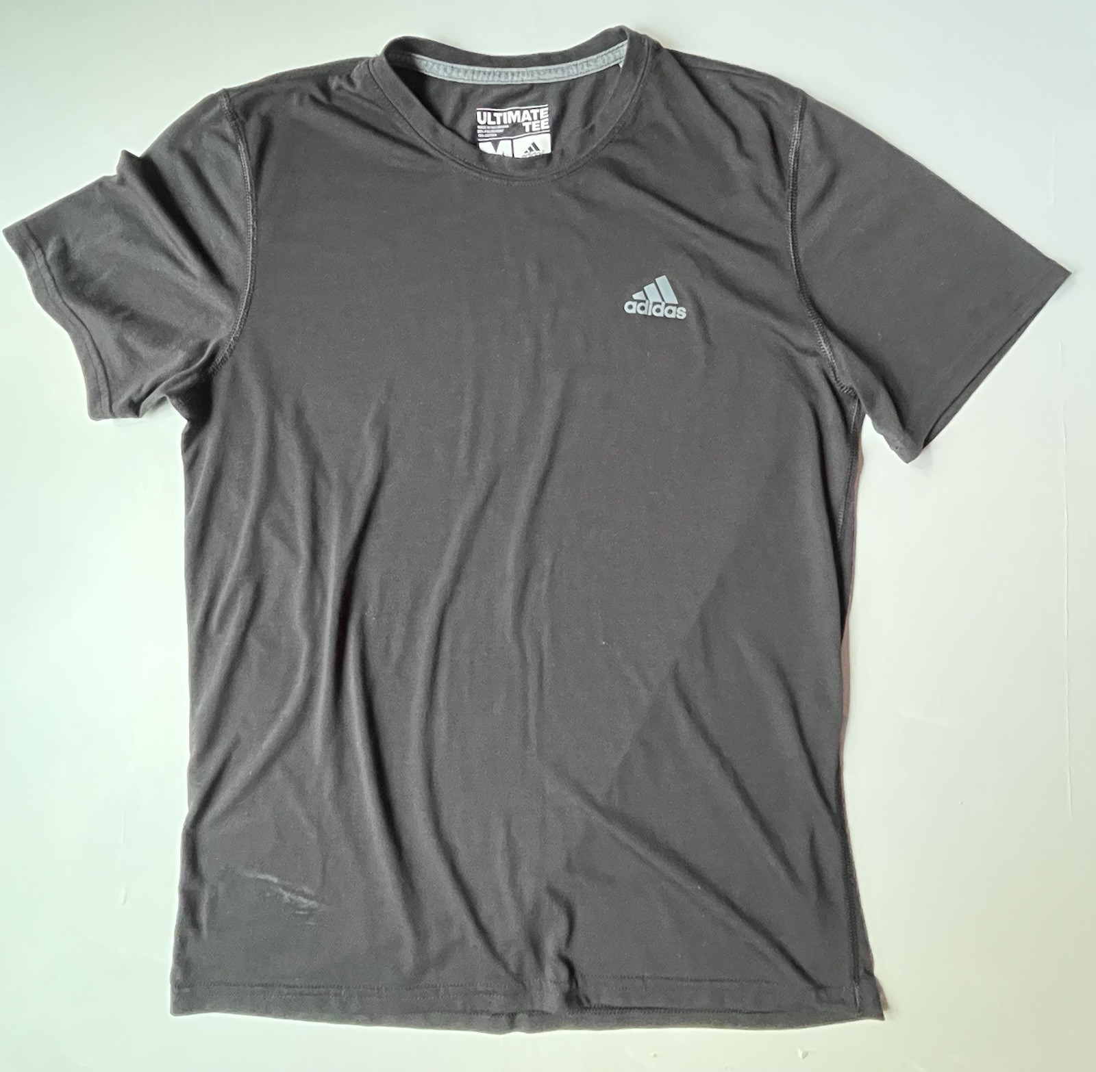 Adidas Men’s M Black Athletic T-Shirt Short Sleeve 100% Cotton
