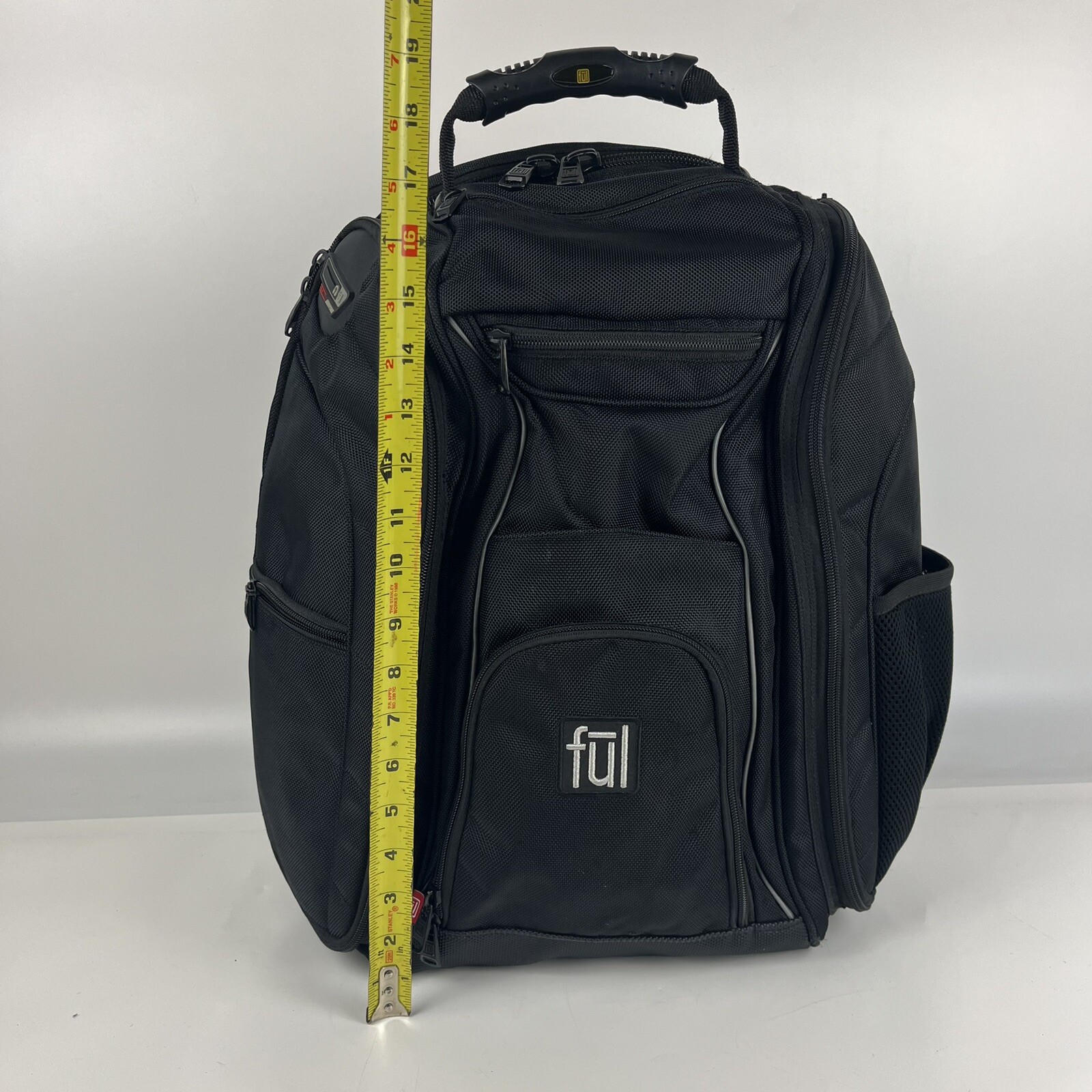 FUL Back Pack Lap Top Audio Pocket Shoulder Straps Padded Back Handle Black