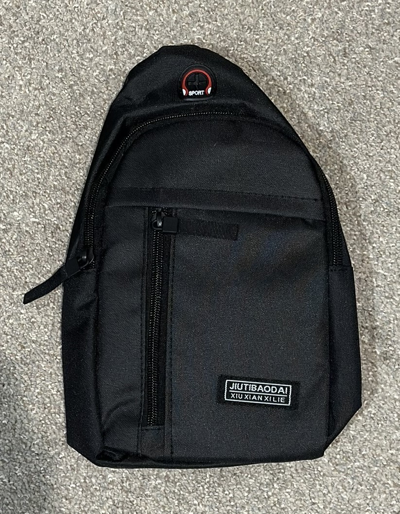 Men Women Unisex Small Shoulder Back Pack Cross Body Black New Gift
