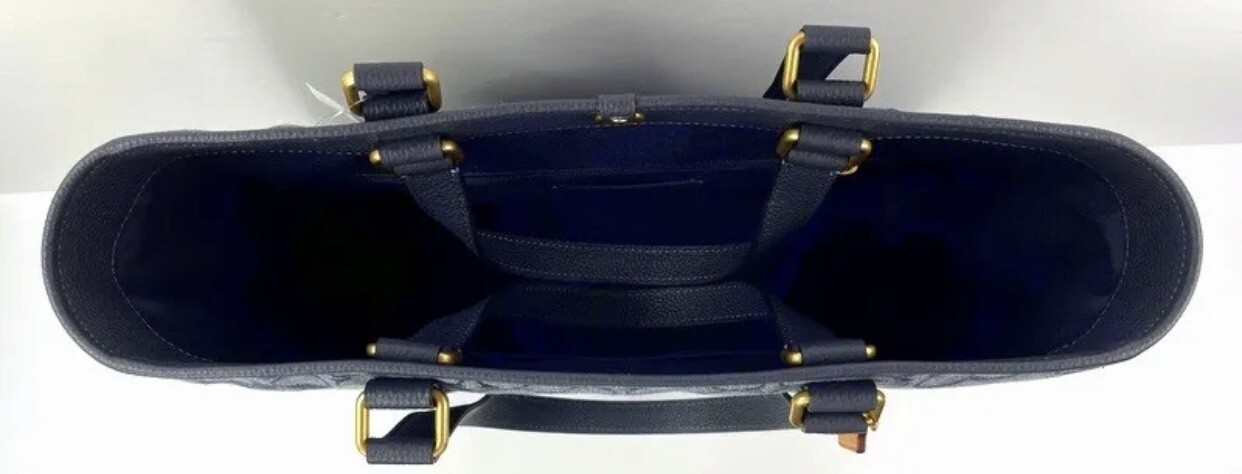 NWT Coach Hudson Double Handle Tote Bag In Signature Chambray Blue Denim