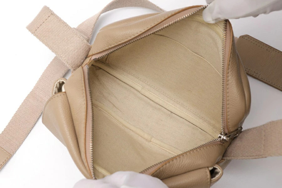 LOEWE Military Messenger Bag Shoulder Leather Beige Price Reduced