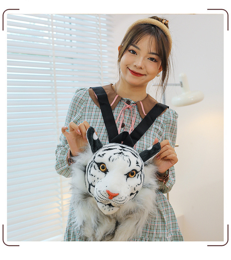 30/60cm Tiger Head Bag tiger backpack plush Doll toy backpack travel party gift