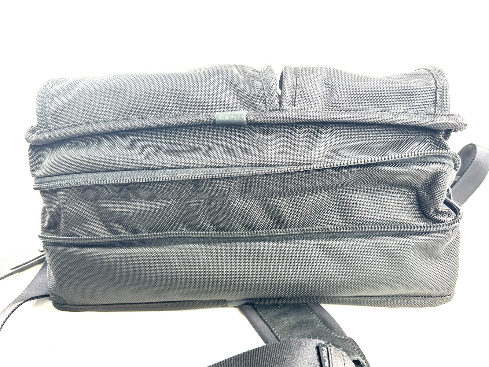 Tumi Black Ballistic Canvas Expandable Large Attaché Briefcase Laptop Bag Office