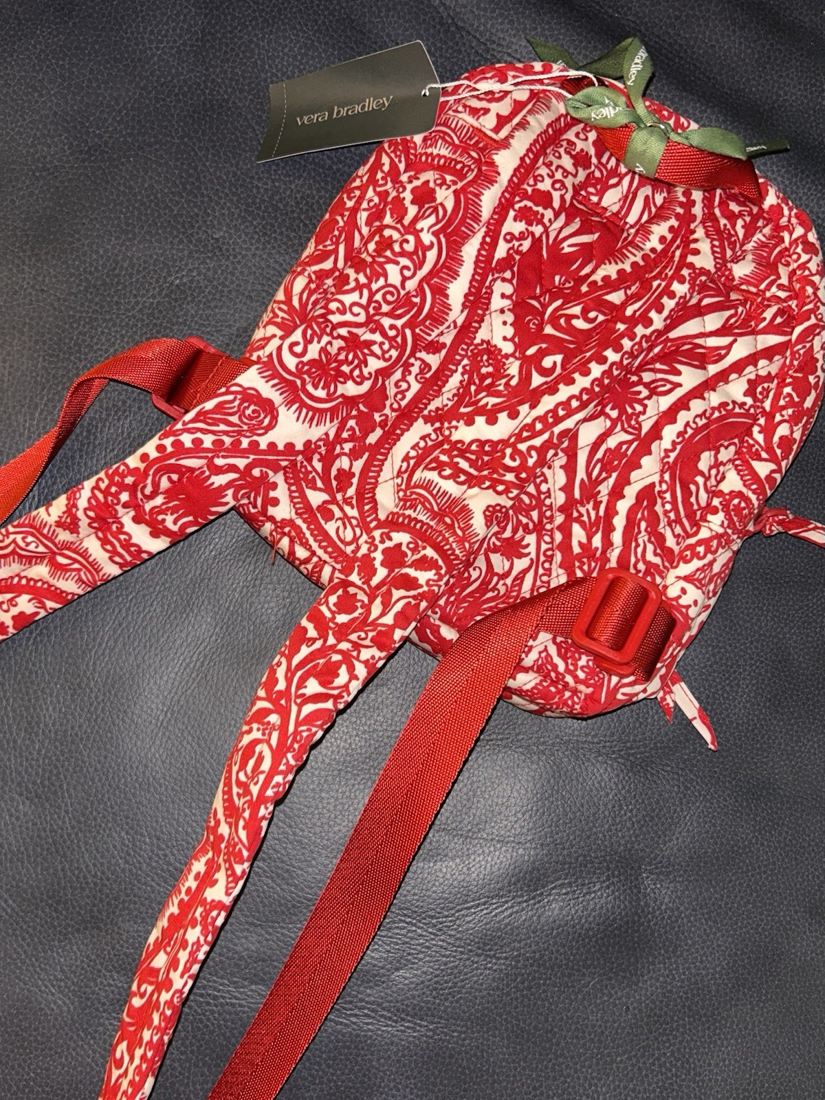 Vera Bradley Mini Banbury Backpack NEW NWT Paisley Key Red Eggshell Small Bag