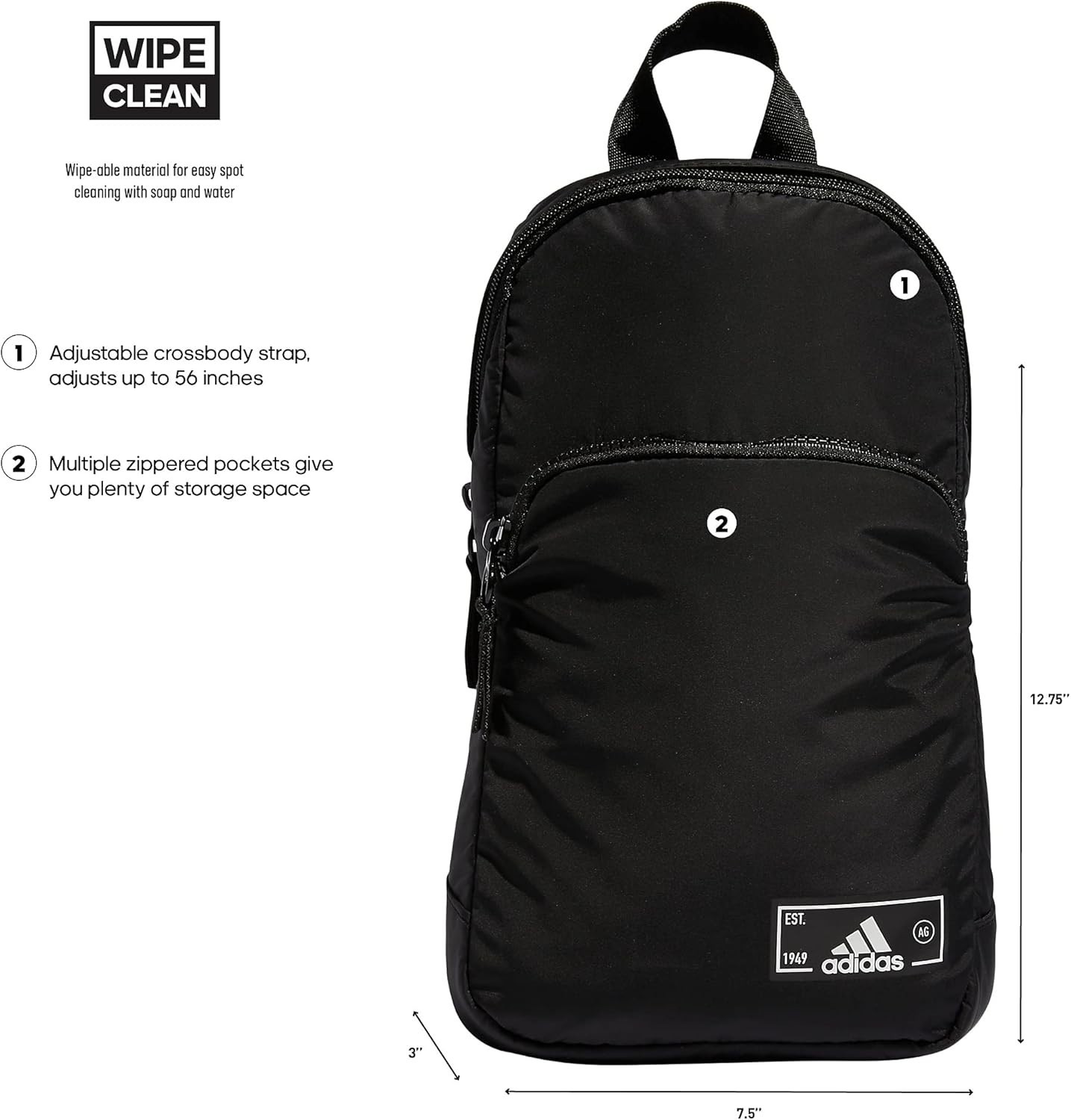 adidas Essentials Crossbody – Athletic Sling Bag with Phone Pocket BNWOT