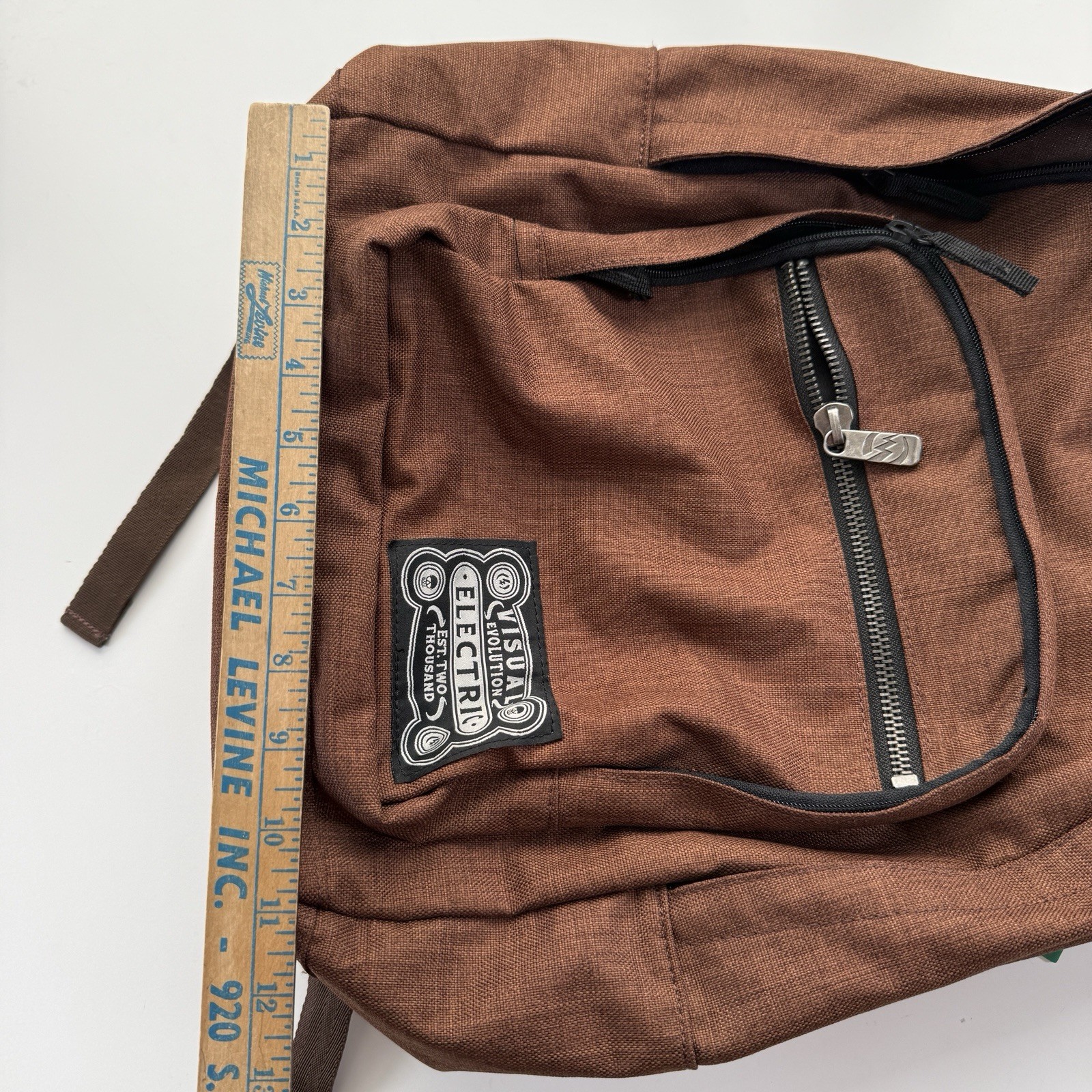 ELECTRIC VISUAL Laptop Padded Backpack Adult Brown 3 Compartments Everyday Bag
