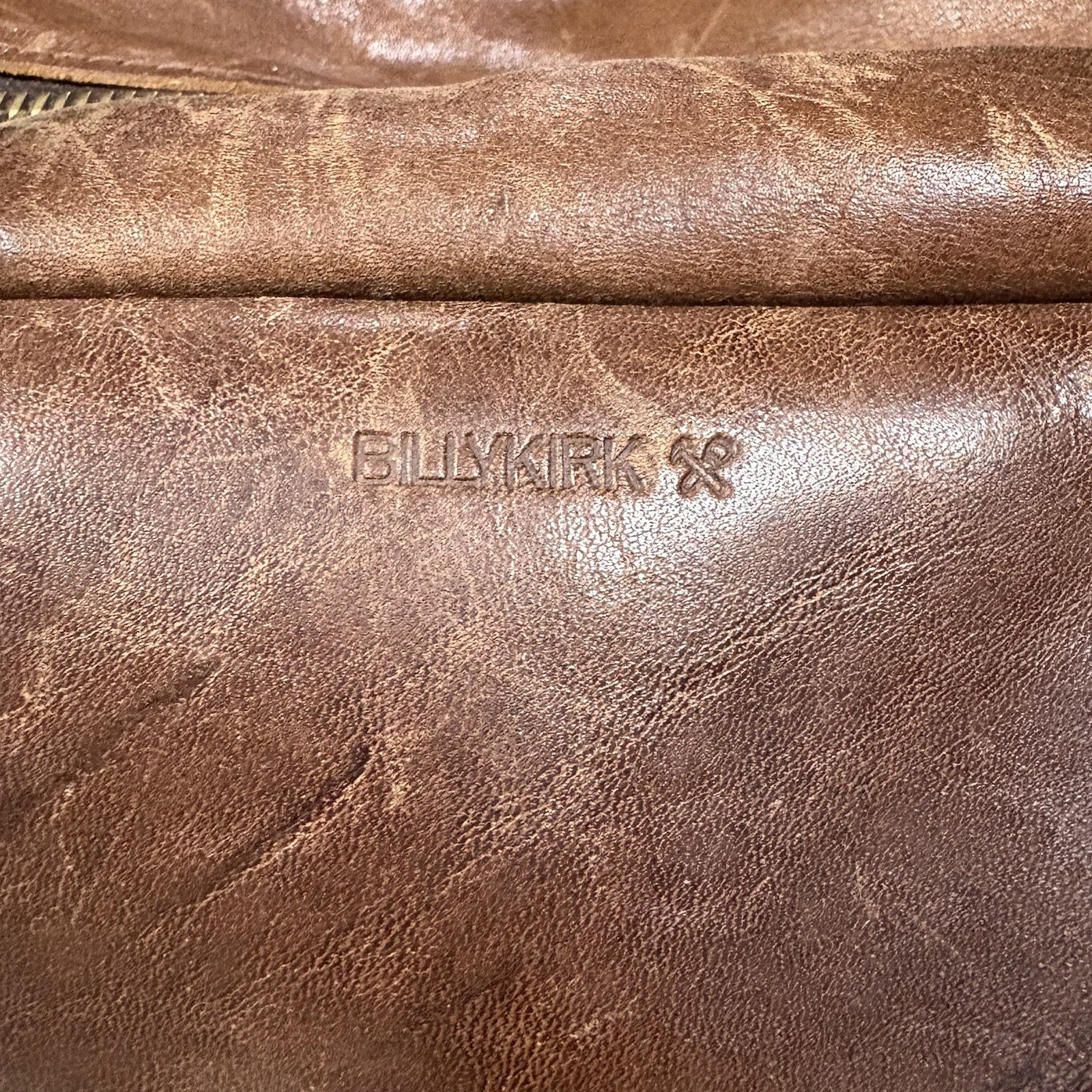 BILLYKIRK x J. Crew Style No. 237FTN Leather And Canvas Laptop Bag Green/Brown