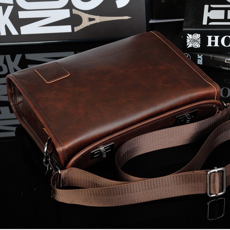 Men’s Briefcase Casual Business Shoulder Bag Leather Messenger Satchel Bag New