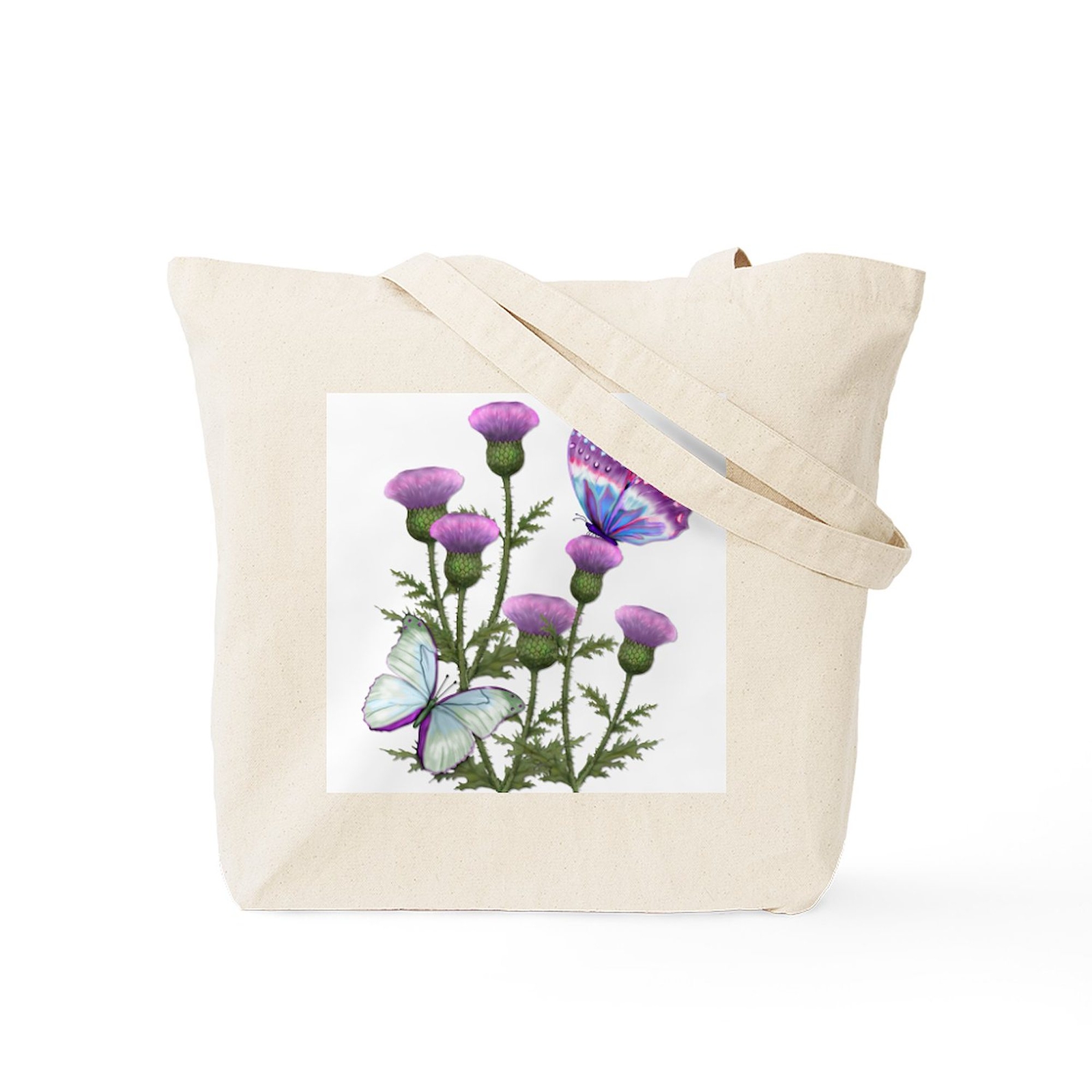 CafePress Thistles And Butterflies Tote Bag (10910249)