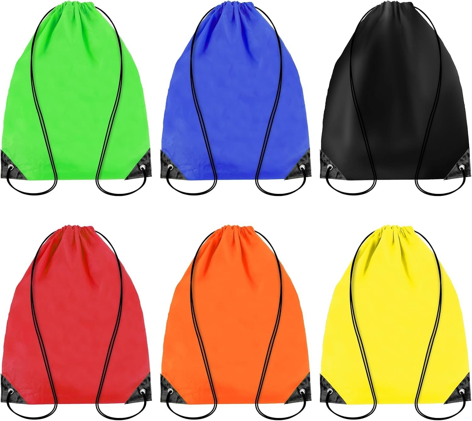 6PCS Drawstring Backpack – Drawstring Gym Bag Waterproof Bags Bulk String Backpa