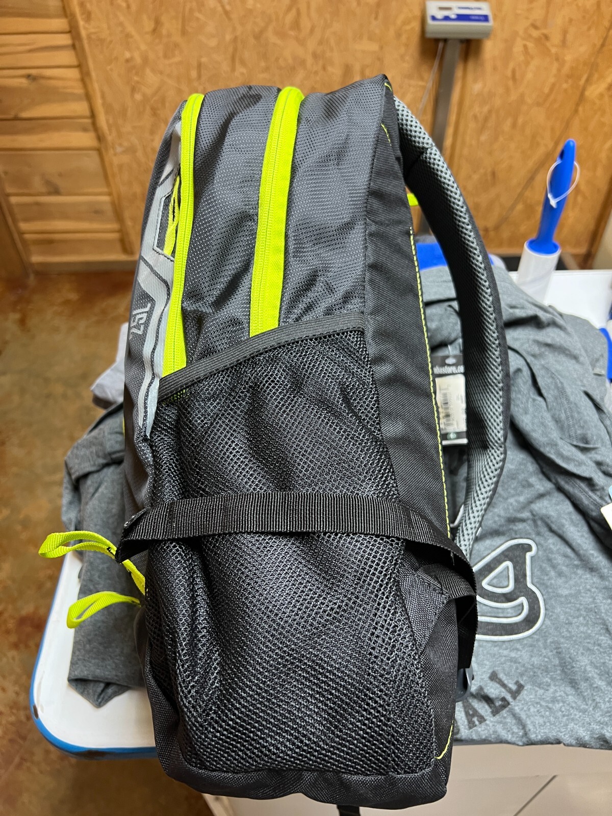 Uline Daypack Black/Lime 25 L Capacity 11 inches wide. 18.5 inches deep