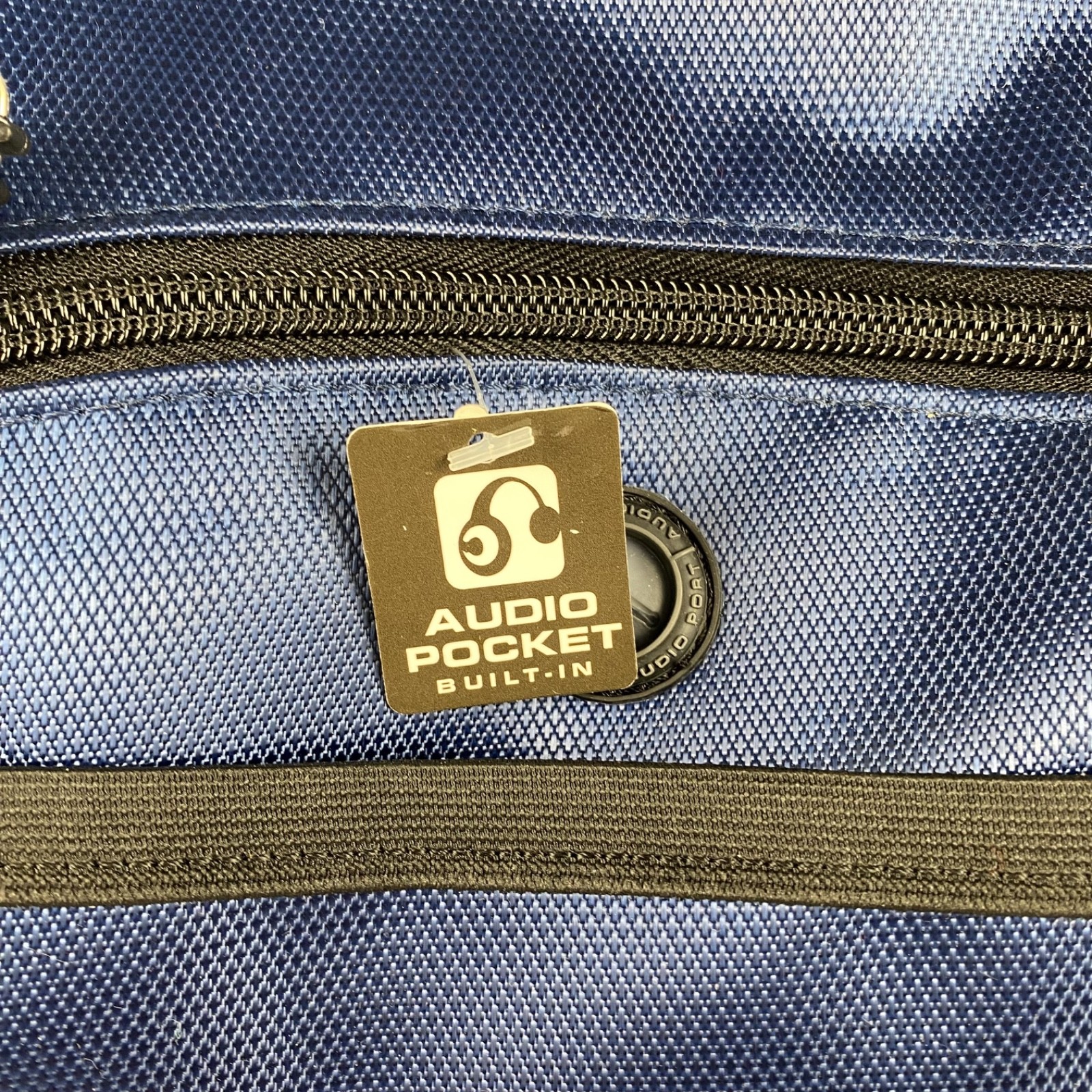 OGIO Carbon Backpack with Audio Pocket Blue Black NWT Embroidered Bryan Cave