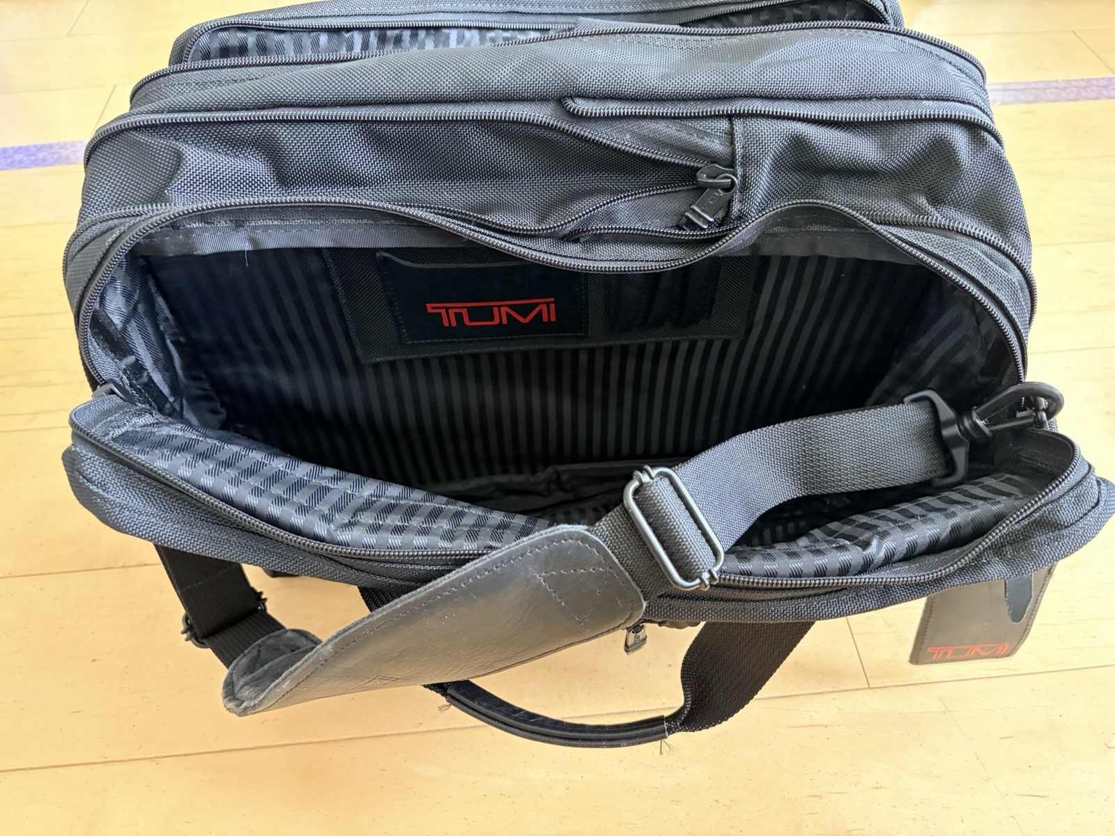 Tumi Ballistic Nylon Briefcase & Black Leather Portfolio