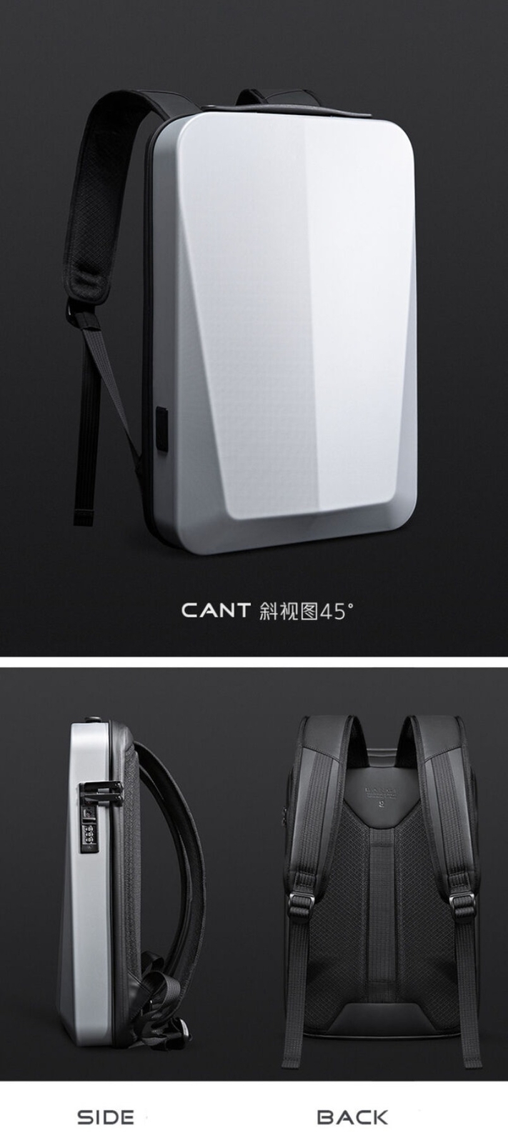 15.6in Premium Mens Backpack Computer Bag Anti-theft Waterproof Usb Business Bag