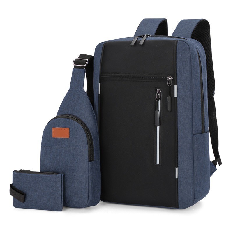 New Black Business Laptop Waterproof Backpack Set Travel College School Bag