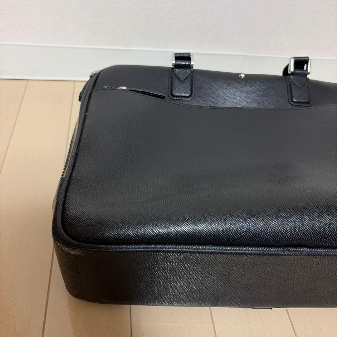 Montblanc Briefcase Business Bag 37cm 27cm 9cm Black Leather Professional