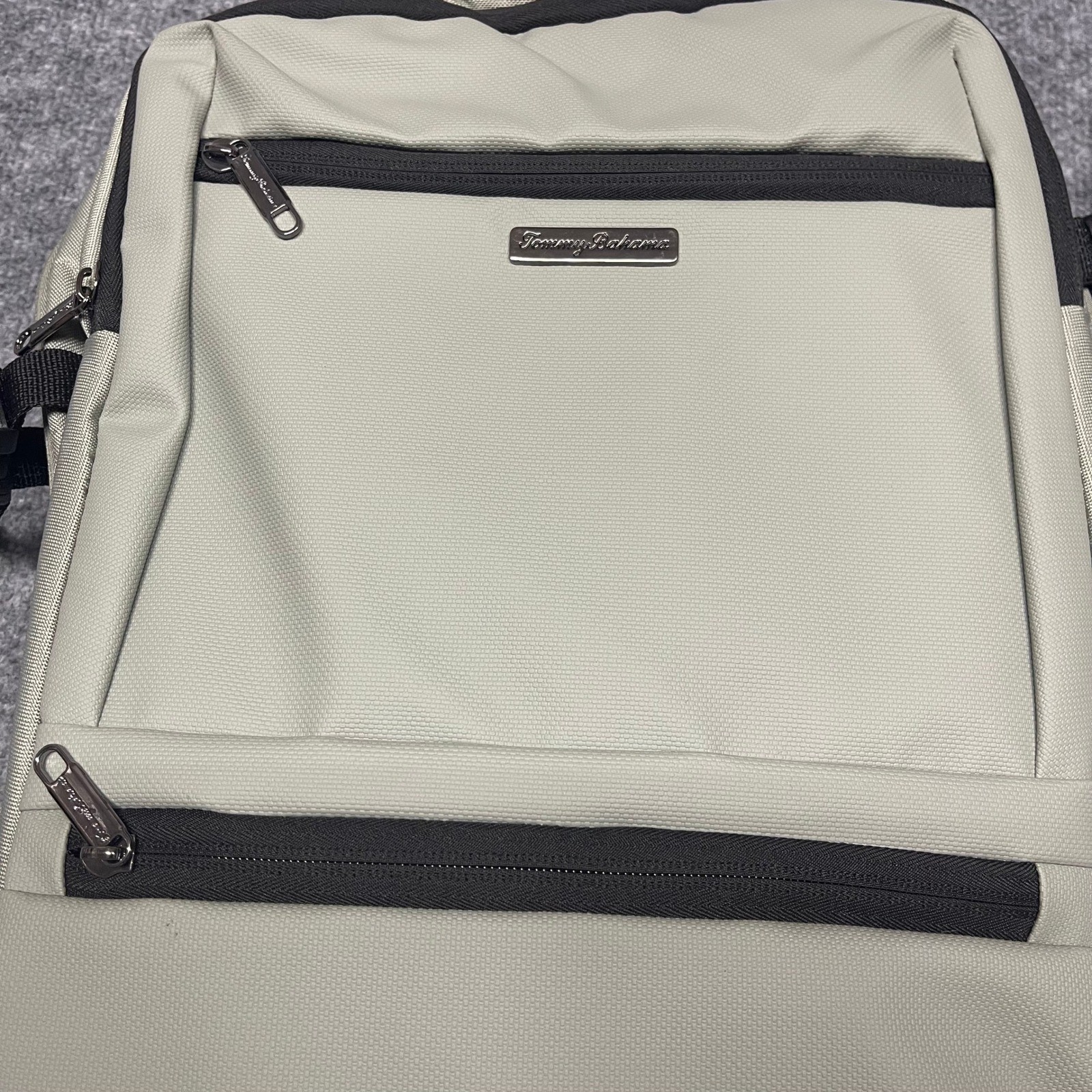 Tommy Bahama Backpack Urban Essentials Sage Green Travel 16″ Faux Leather NEW