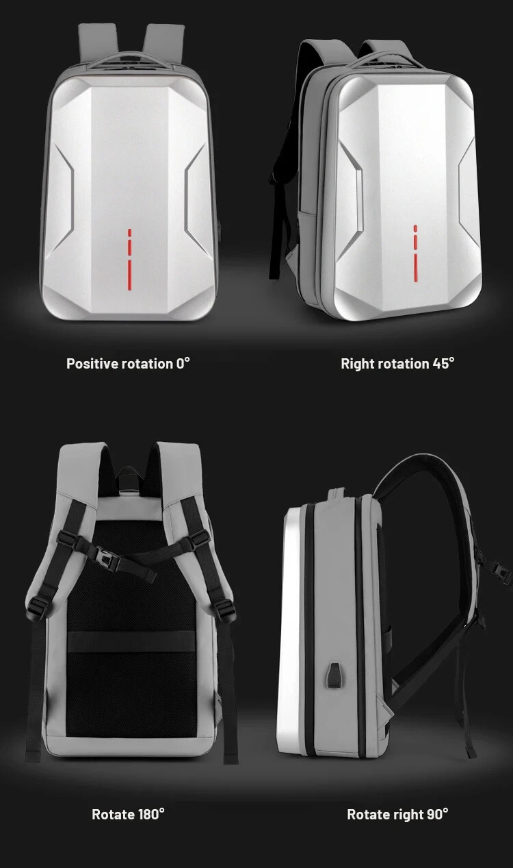 Men’s 17.3 Inch Laptop Business Backpack Waterproof Hard Shell Backpack E-sport
