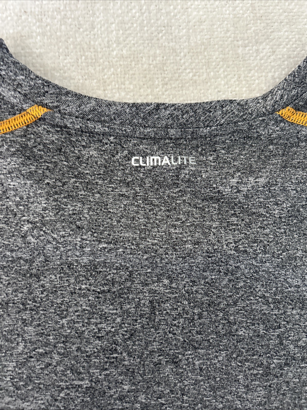 Adidas Men’s XL Orange/ Heather Athletic T-Shirt Short Sleeve 92% Polyester