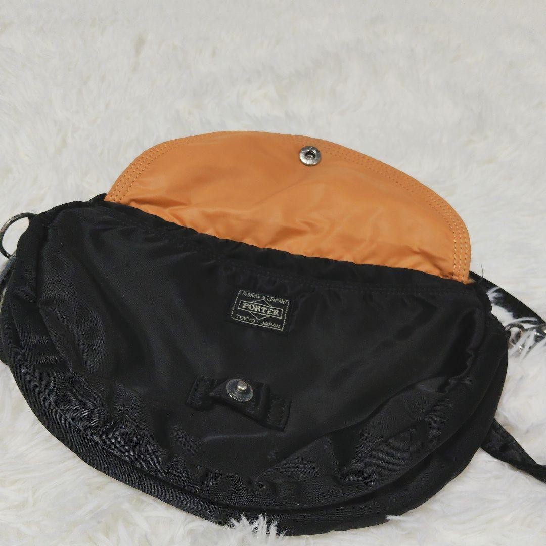 Authentic PORTER TANKER Oval Shoulder Bag Nylon Black 18cm x 25cm x 9cmPorter