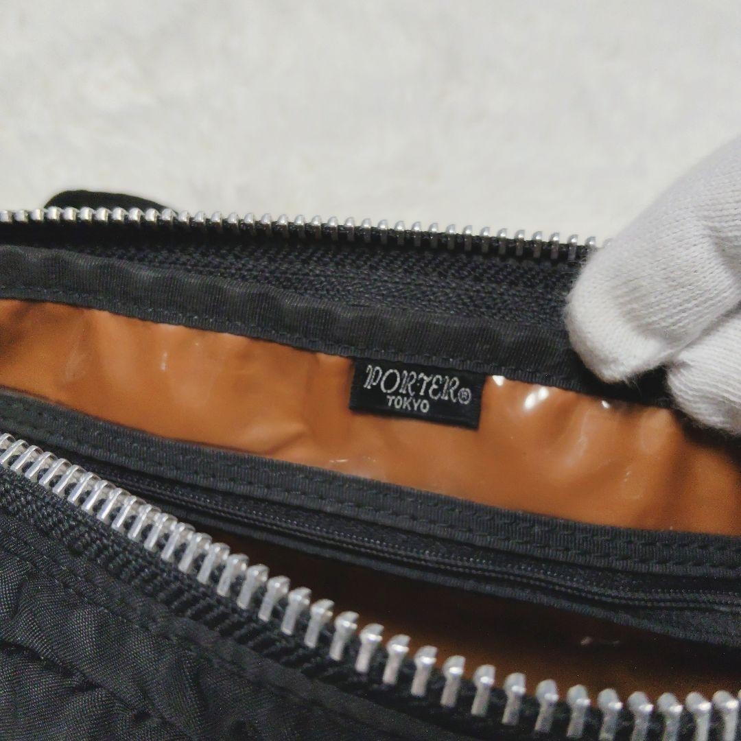 Authentic PORTER TANKER Oval Shoulder Bag Nylon Black 18cm x 25cm x 9cmPorter