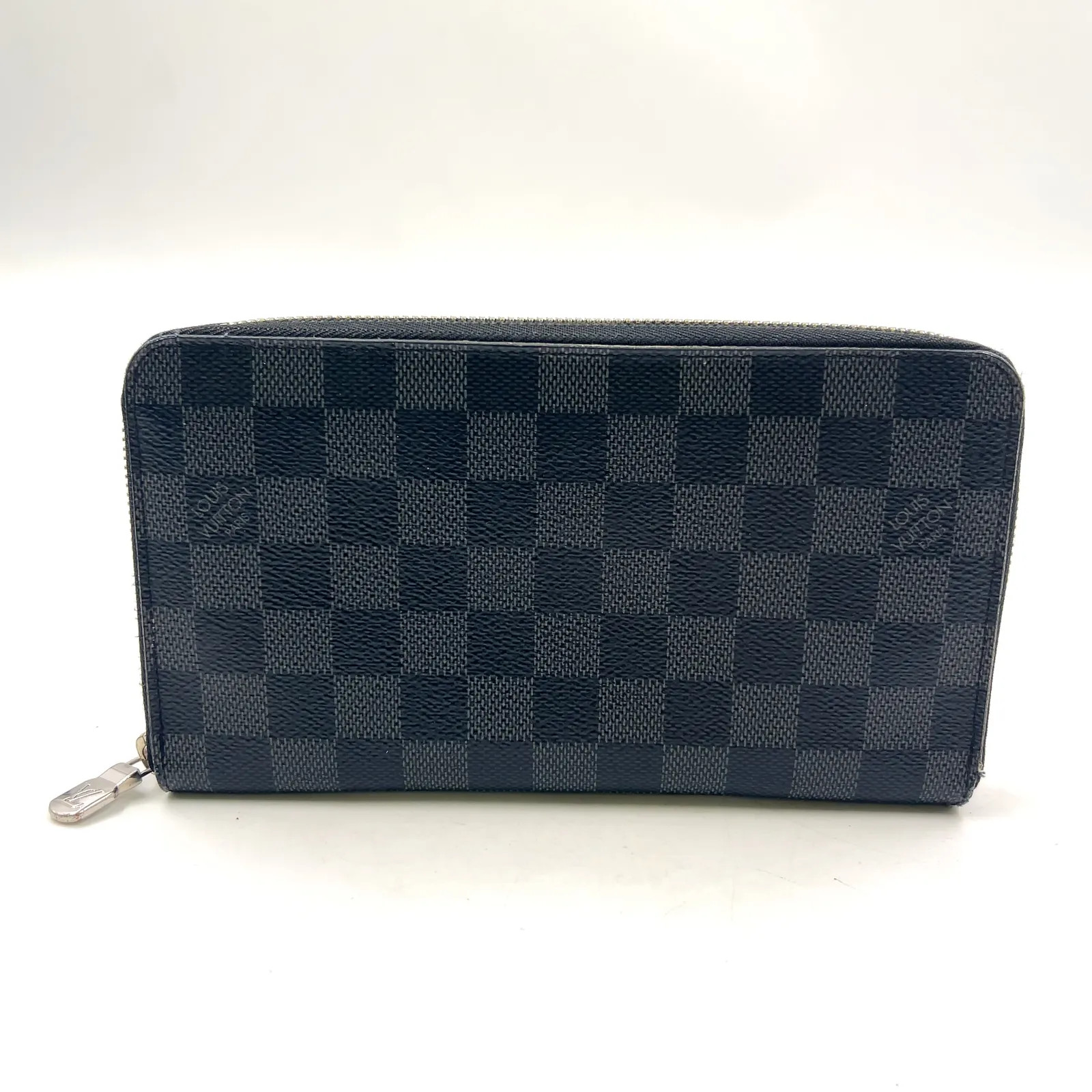 Louis Vuitton N60111 Damier Graphite Zippy Organizer NM Long Wallet Hot Stamped