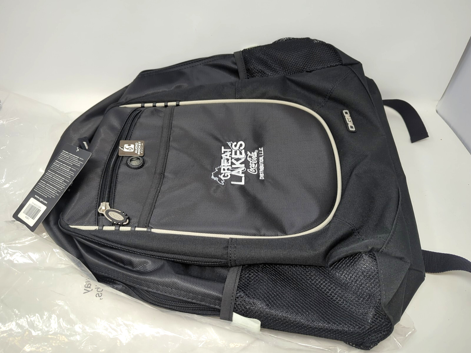 NEW OGIO Carbon Backpack with Audio Pocket Black NWT Coca Cola distribution